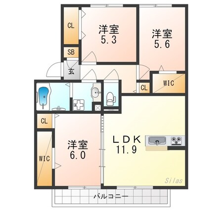 ライトハウス西野の物件間取画像